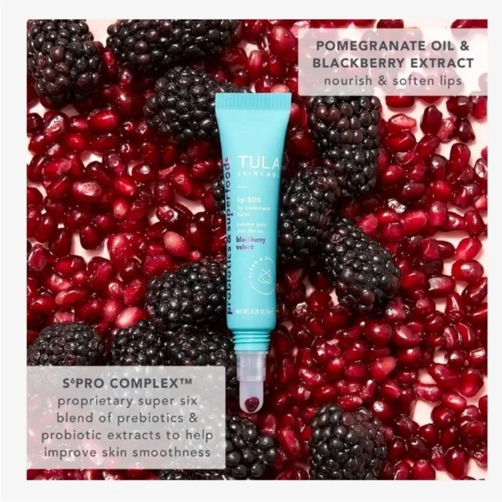 Tula Lip S.O.S Treatment Balm 💗 NEW 💗Blackberry Velvet 💗 Full Size